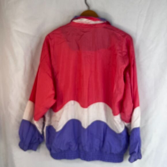 Bolo Spirit VTG 80s Track Nylon Jacket Colorful Full Zip Lightweight Size Medium - Picture 2 of 12
